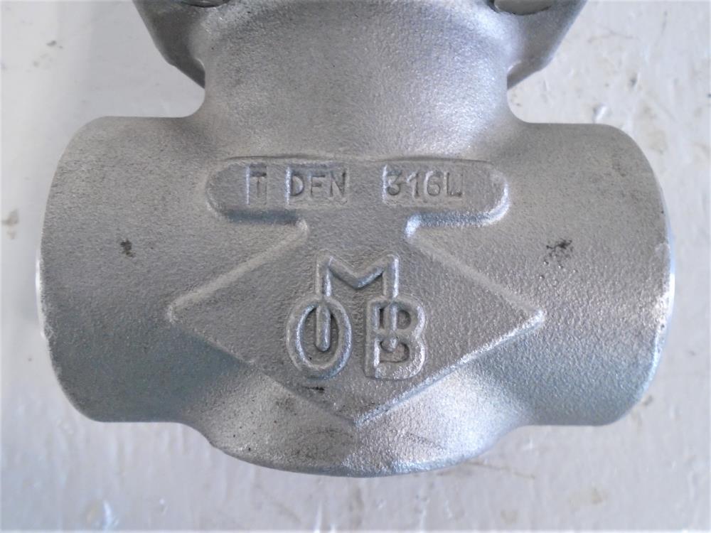 OMB 1-1/2" NPT 800# 316L Gate Valve, Cat: 610 NACE